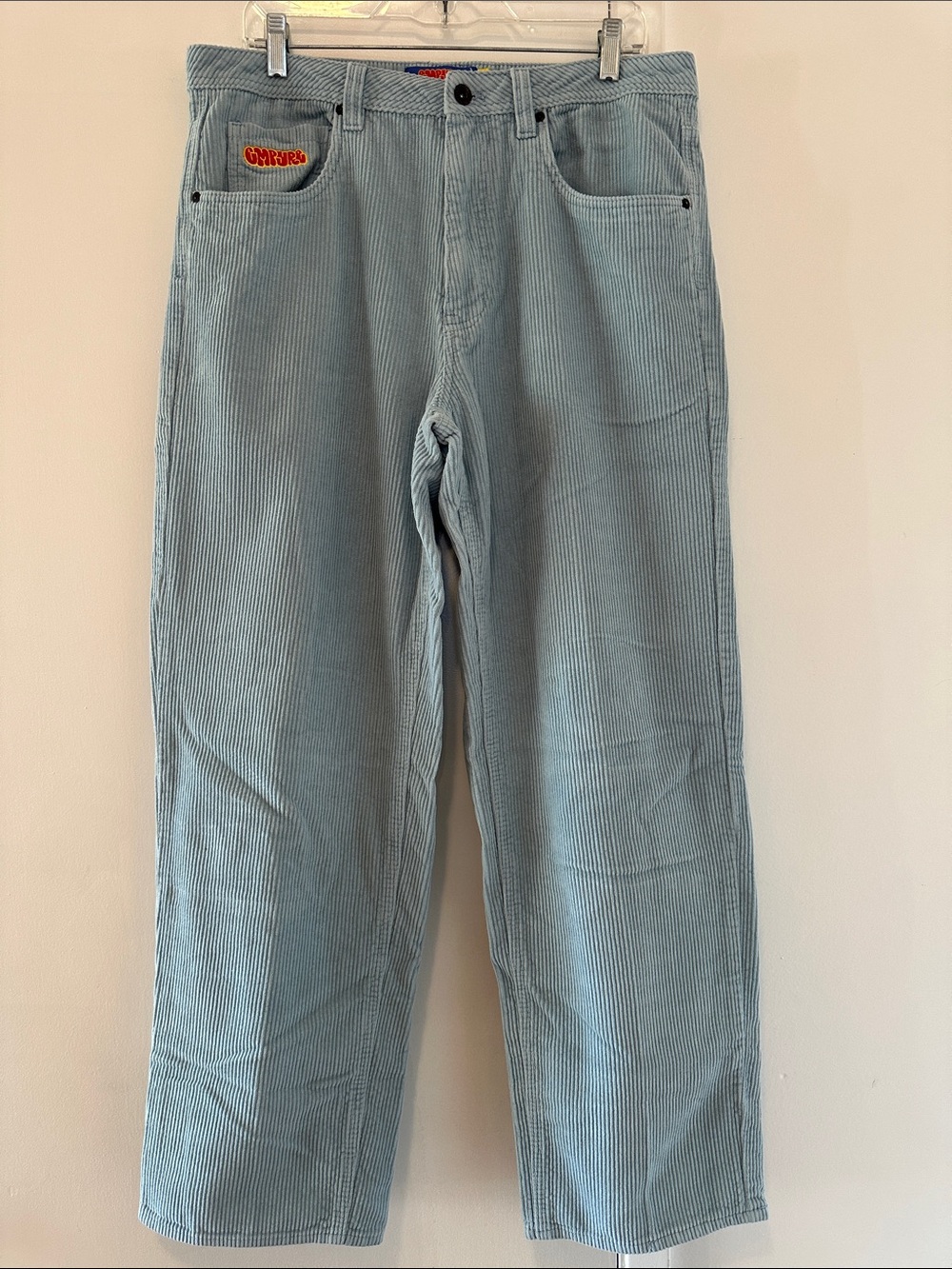 EMPYRE Men's Light Blue Relaxed Fit Corduroy Jeans Size 32